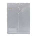 14082 - SOBRE BOLSA OFICIO CON RONDANA VERTICAL PLASTICO TRANSP