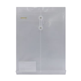 14082 - SOBRE BOLSA OFICIO CON RONDANA VERTICAL PLASTICO TRANSP