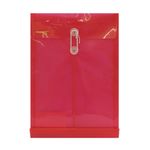 14019 - SOBRE BOLSA OFICIO CON RONDANA VERTICAL PLASTICO ROJO