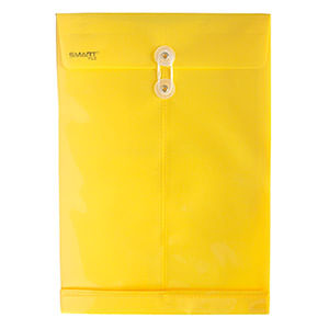 13829 - SOBRE BOLSA OFICIO CON RONDANA VERTICAL PLASTICO AMARILLO