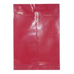 SOBRE BOLSA OFICIO CON RONDANA VERTICAL PLASTICO ROJO
