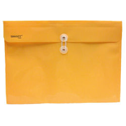 13507 - SOBRE BOLSA OFICIO CON RONDANA HORIZONTAL PLASTICO AMARILLO SOL