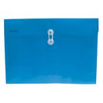 13571 - SOBRE BOLSA OFICIO CON RONDANA HORIZONTAL PLASTICO AZUL SOL