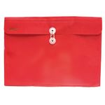 13649 - SOBRE BOLSA OFICIO CON RONDANA HORIZONTAL PLASTICO ROJO SOL