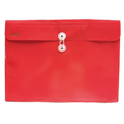 13649 - SOBRE BOLSA OFICIO CON RONDANA HORIZONTAL PLASTICO ROJO SOL