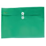 13767 - SOBRE BOLSA OFICIO CON RONDANA HORIZONTAL PLASTICO VERDE SOL