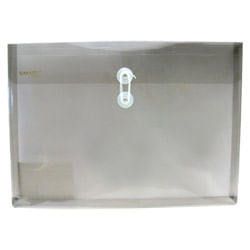 13638 - SOBRE BOLSA OFICIO CON RONDANA HORIZONTAL PLASTICO HUMO TRANSPARENTE