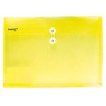 SOBRE BOLSA OFICIO CON RONDANA HORIZONTAL PLASTICO AMARILLO TRANSPARENTE
