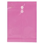 14020 - SOBRE BOLSA OFICIO CON RONDANA VERTICAL PLASTICO ROSA NEON