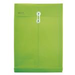 14143 - SOBRE BOLSA OFICIO CON RONDANA VERTICAL PLASTICO VRDE LIMON