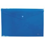 13244 - SOBRE BOLSA OFICIO CON BOTON HORIZONTAL PLASTICO AZUL SOLIDO