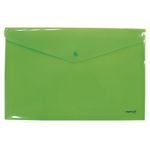 13376 - SOBRE BOLSA OFICIO CON BOTON HORIZONTAL PLASTICO VRDE LIMON SOLIDO