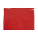 SOBRE BOLSA CARTA CON BOTON HORIZONTAL PLASTICO ROJO SOLIDO