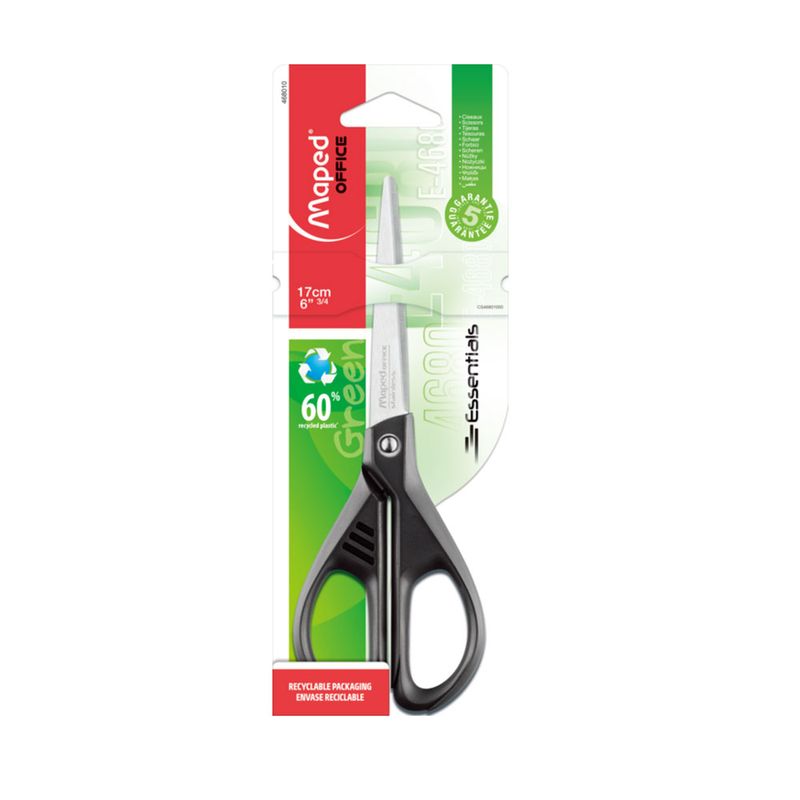 15817 - TIJERA METAL PLASTICO 6 3/4" ESSENTIALS GREEN
