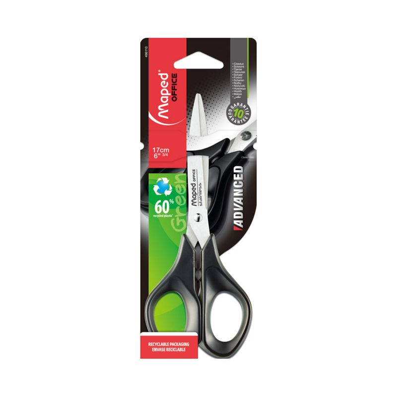 15815 - TIJERA METAL PLASTICO 6 3/4" ADVANCED GREEN