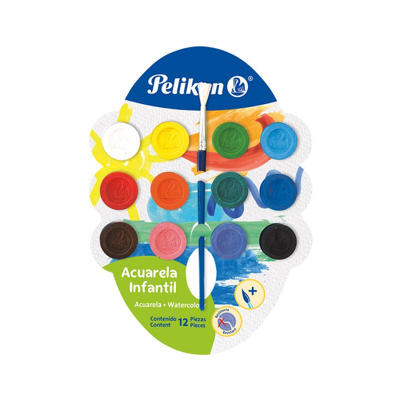 11165 - ACUARELA INFANTIL CON 12 PASTILLAS