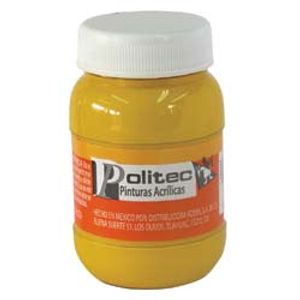 Pintura Acrilica Politec 100Ml Amarillo Medio 31831