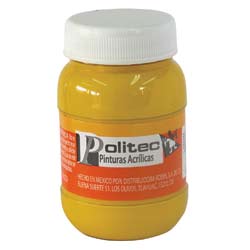 16405 - PINTURA ACRILICA POLITEC 100ML AMARILLO MEDIO