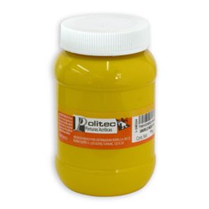 Pintura Acrilica Politec 500Ml Amarillo Medio 31862