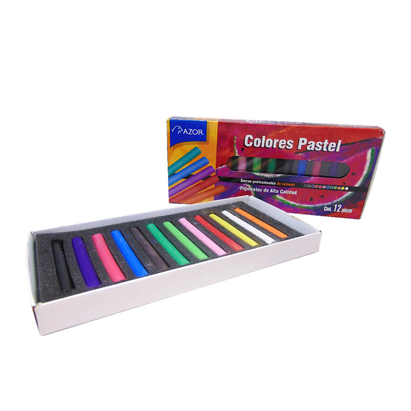 BARRAS COLORES PASTEL CON 12