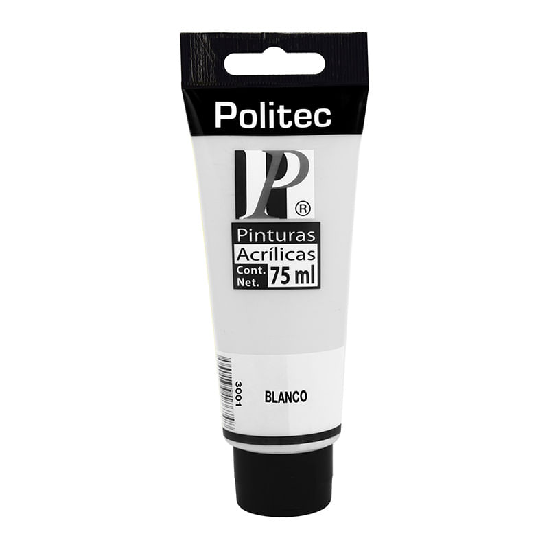 14963 - PINTURA ACRILICA POLITEC 75ML BLANCO TITANIO TUBO