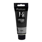 14996 - PINTURA ACRILICA POLITEC 75ML NEGRO INTENSO TUBO