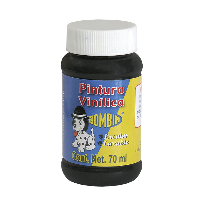 15163 - PINTURA VINILICA BOMBIN 70ML NEGRO