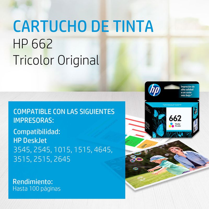 31294 - CARTUCHO DE TINTA HP 662 COLOR CZ104AL