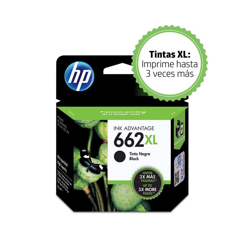 31231 - CARTUCHO DE TINTA HP 662XL NEGRO CZ105AL