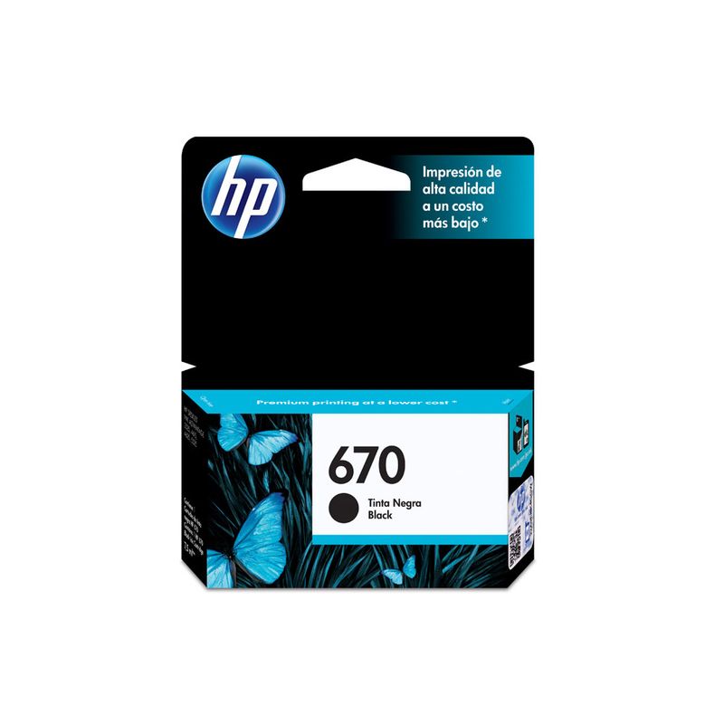 9086 - CARTUCHO DE TINTA HP 670 NEGRO CZ113AL