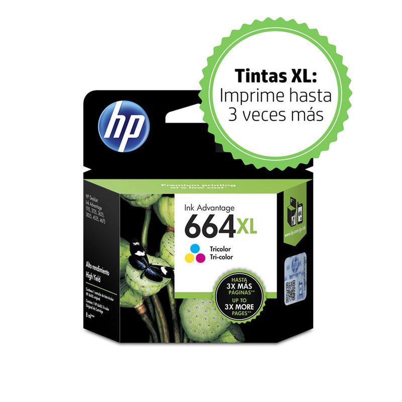 31259 - CARTUCHO DE TINTA HP 664XL COLOR F6V30AL