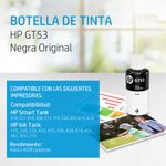 31245 - BOTELLA DE TINTA HP GT53 NEGRO 1VV22AL