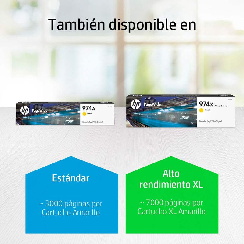 44384 - CARTUCHO DE TINTA HP 974 AMARILLO L0R93AL