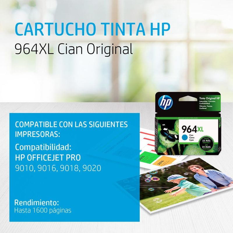 43470 - CARTUCHO DE TINTA HP 964XL CYAN 3JA54AL