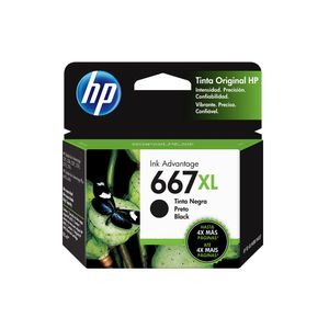 Cartucho De Tinta Hp 667Xl Negro Original 3Ym81Al