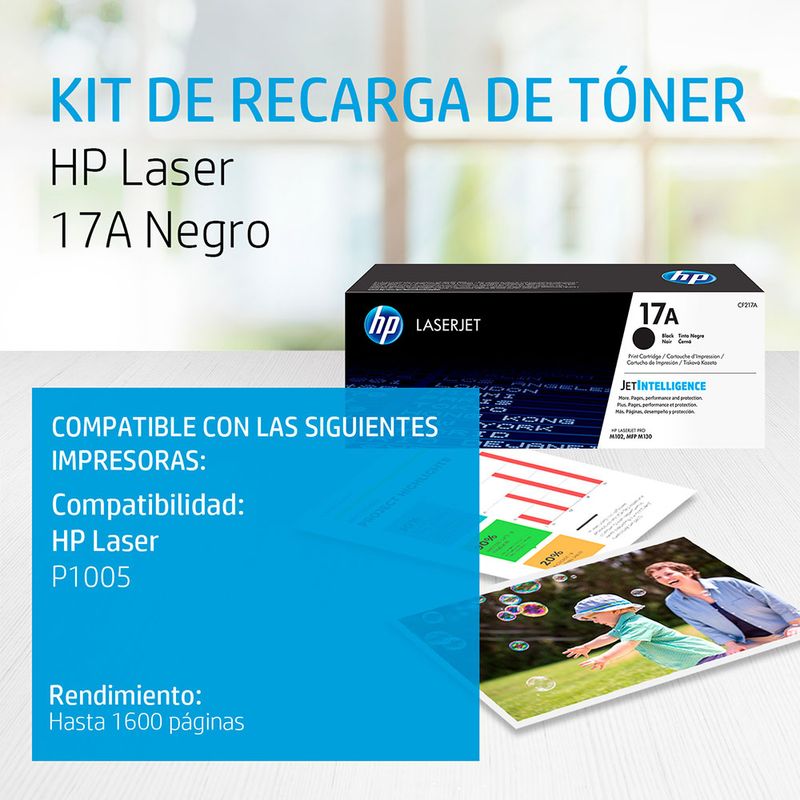 31504 - TONER LASER HP 17A NEGRO CF217A