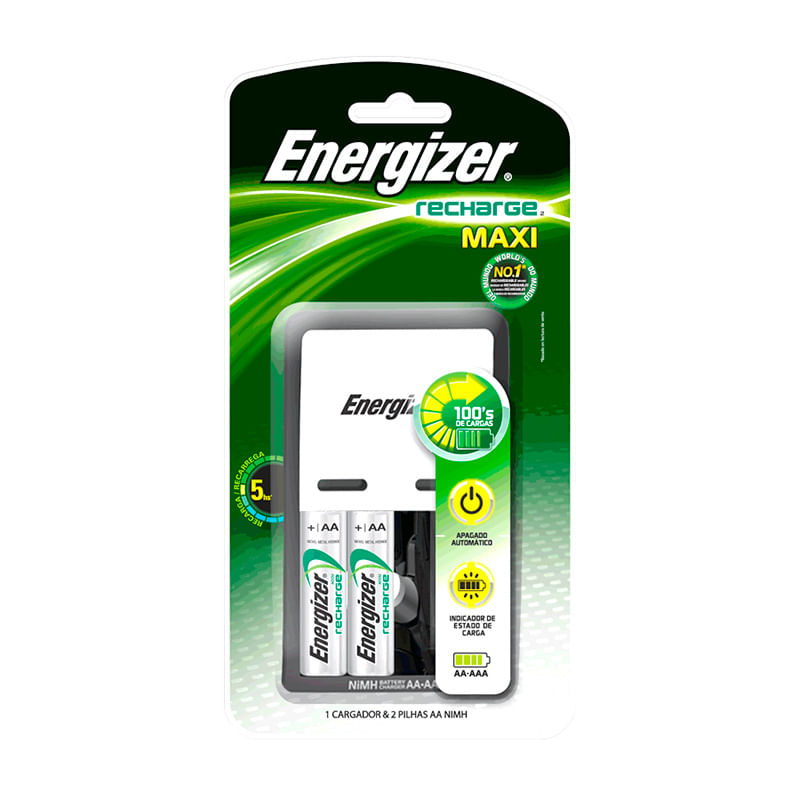 CARGADOR DE BATERIAS CON 2 AA MAXI