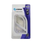 13842 - CABLE TELEFONICO ESPIRAL PLUG PLUG 4 5 M