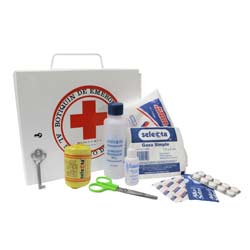 10822 - BOTIQUIN METALICO CHICO CON MEDICAMENTOS