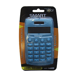 21223 - CALCULADORA BOLSILLO 8DIG SOLAR/PILAS NEON COOL COLORS BLT