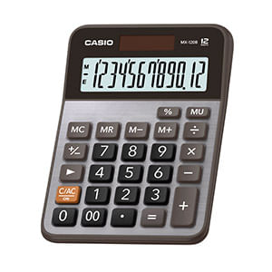 14045 - CALCULADORA ESCRITORIO CASIO MX-120B 12DIG CHICA SOLAR/BATERIA