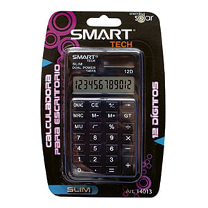 13964 - CALCULADORA ESCRITORIO 12DIG CHICA SOLAR/PILAS SLIM BLT