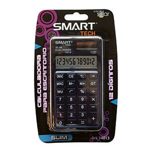 21255 - CALCULADORA ESCRITORIO 12DIG CHICA SOLAR/PILAS SLIM BLT
