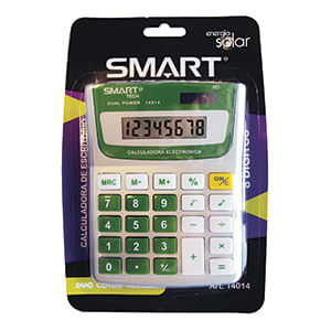 14033 - CALCULADORA ESCRITORIO 8DIG CHICA SOLAR/PILAS DUO COLOR