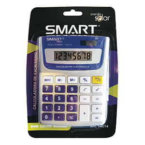 21264 - CALCULADORA ESCRITORIO 8DIG CHICA SOLAR/PILAS DUO COLOR