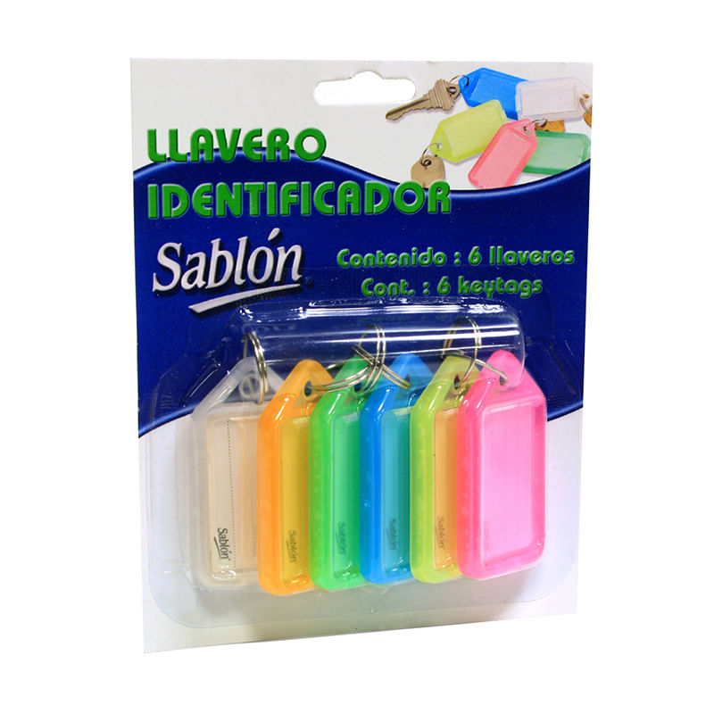 KIT 6 LLAVEROS IDENTIFICABLES COLORES SURTIDOS BLT
