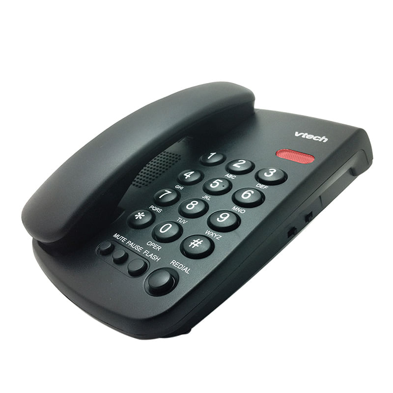 21424 - TELEFONO ALAMBRICO REMARCADO, FLASH, NEGRO