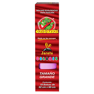 13381 - BOLSA PARA BASURA GRANDE COLORES 62X80CM C/10PZAS
