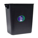 BOTE PARA BASURA PLASTICO NEGRO GRANDE RECTANGULAR