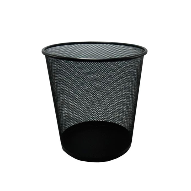 13639 - BOTE PARA BASURA REDONDO MALLA NEGRO